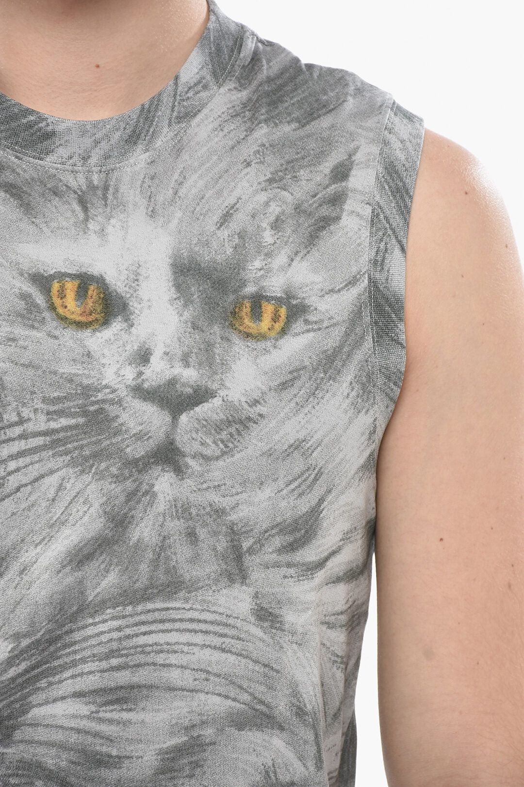 Givenchy og1mm0326 Printed Cotton Tank Top in Grey Size US S / EU 44-46 / 1 - 3 Thumbnail