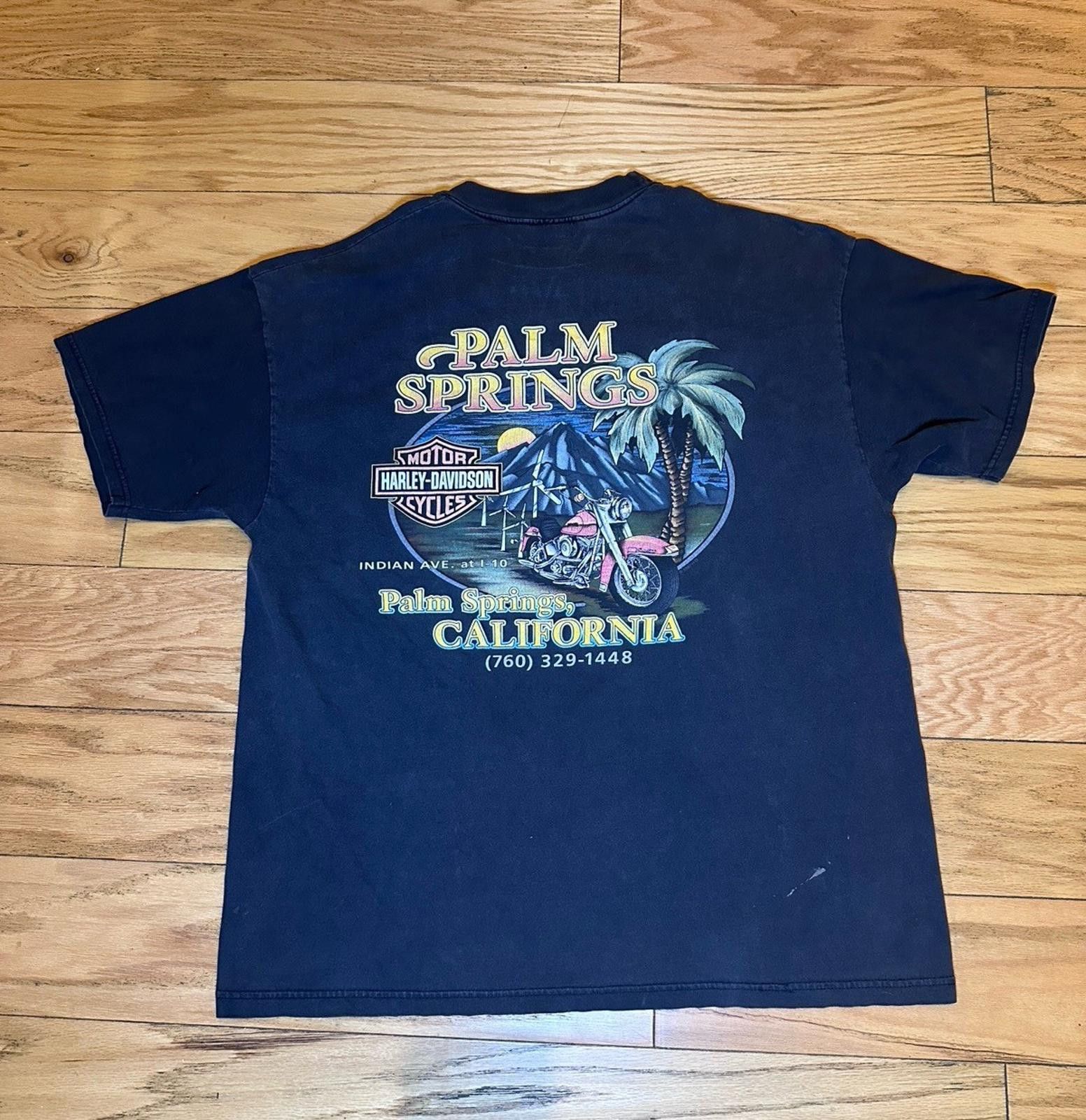 Harley Davidson Vintage Harley Davidson Tshirt Size XL Sun Faded Black Size US XL / EU 56 / 4 - 1 Thumbnail