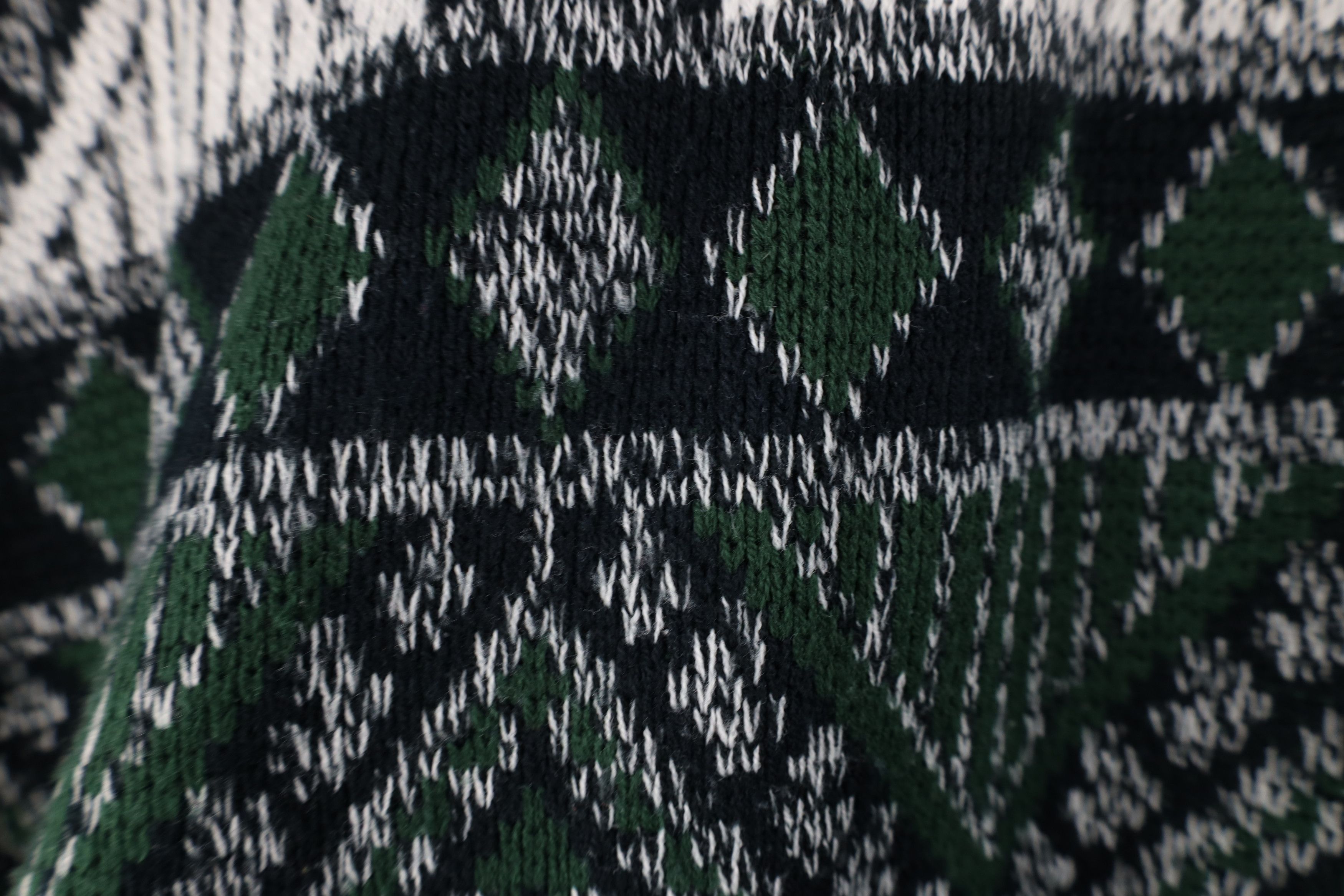 Vintage Vintage 90s Coogi Style Leather Trim Diamond Knit Sweater Size US S / EU 44-46 / 1 - 6 Thumbnail