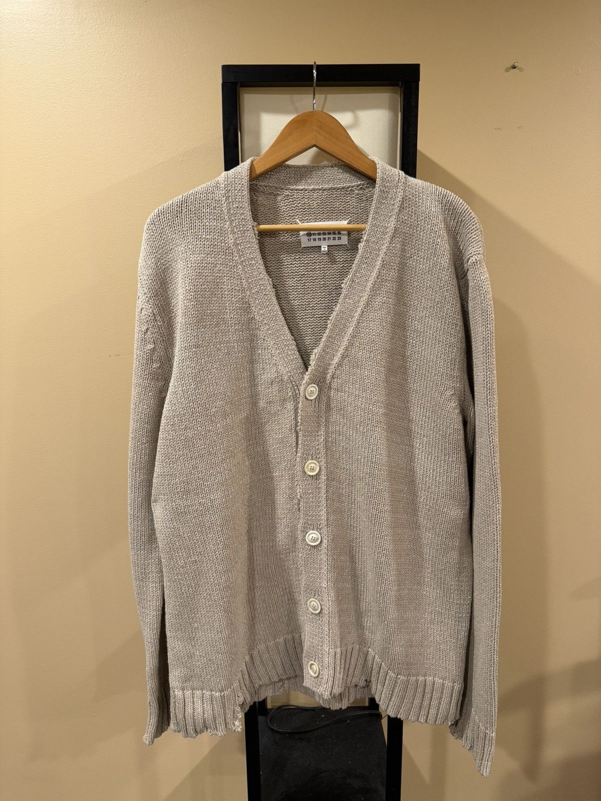 Maison Margiela Maison Margiela SS22 Ditressed Neutrals Cardigan Sweater Size US S / EU 44-46 / 1 - 19 Thumbnail