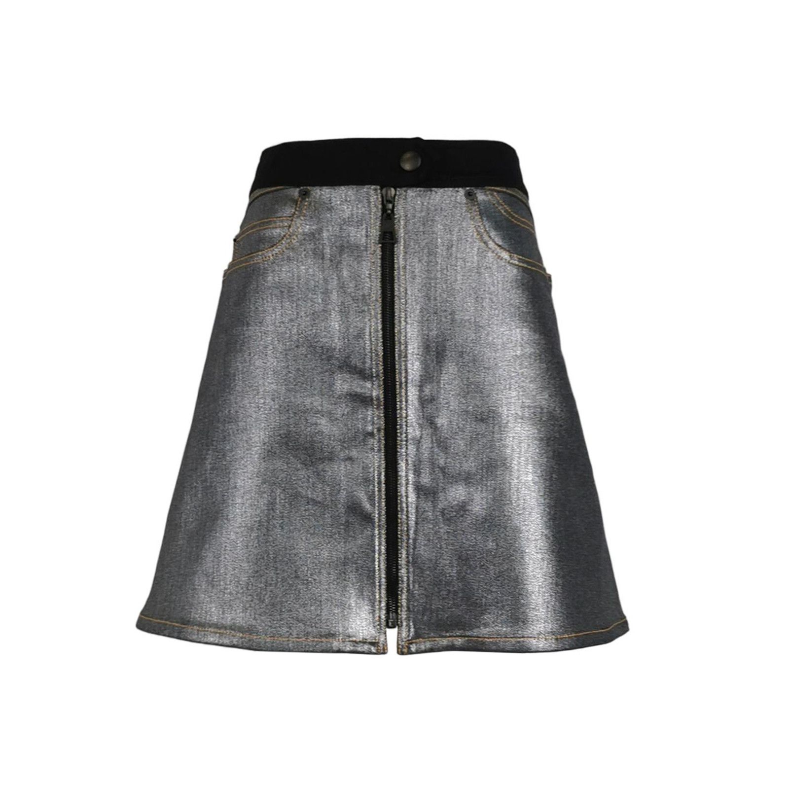 Louis Vuitton Louis Vuitton Metallic Cotton Mini Skirt Size 38 Size 27" / US 4 / IT 40 - 1 Thumbnail