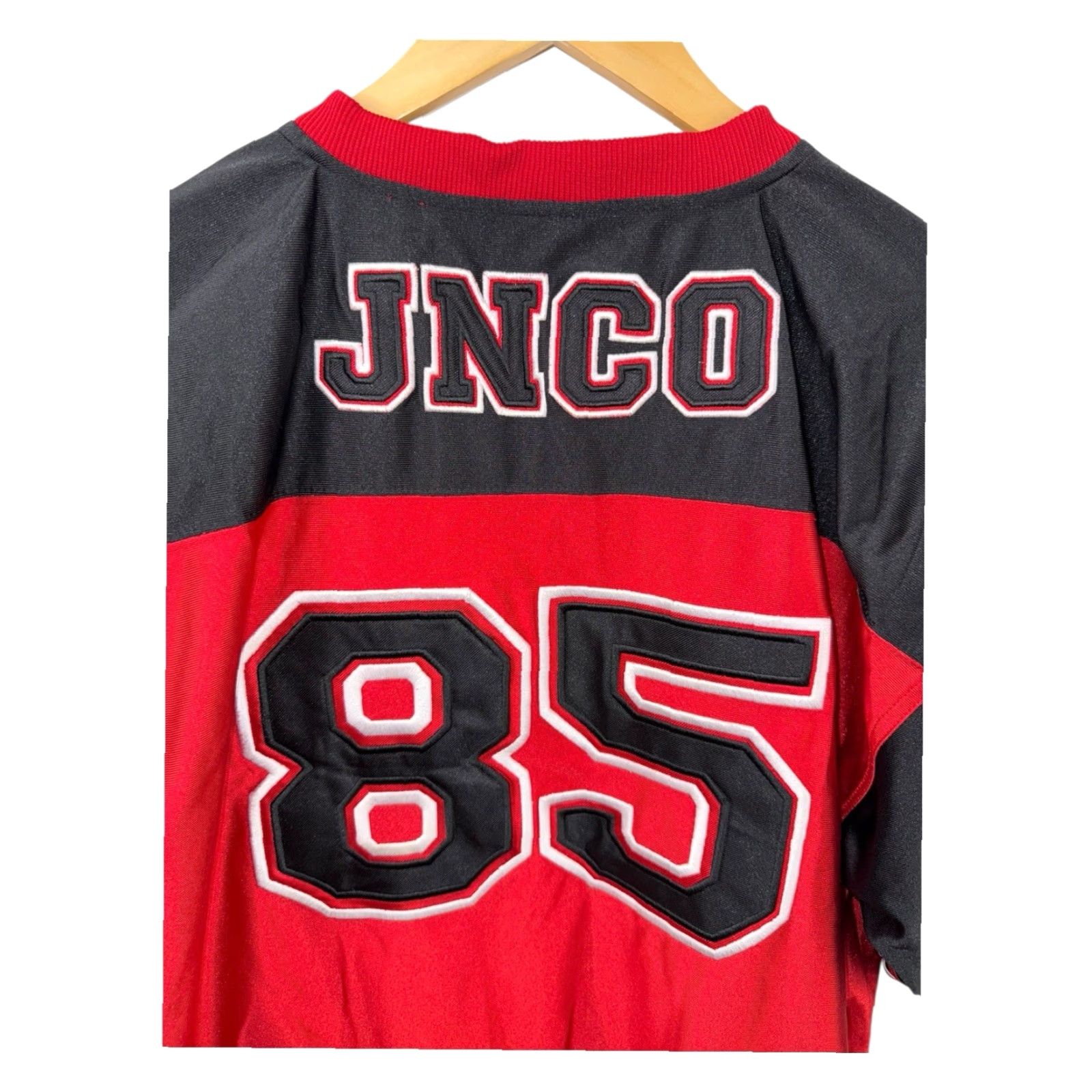 JNCO VINTAGE JNCO Jeans Dragon Black Red 85 Jersey Size Large RARE 90s Mens Casual Activewear L Red 90s Mens Size US L / EU 52-54 / 3 - 3 Thumbnail
