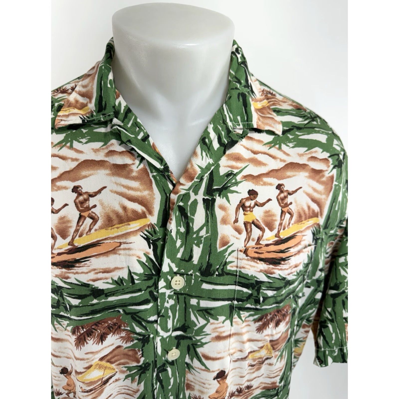 Ralph Lauren POLO SPORT / RALPH LAUREN Surfer Hula Girl Hawaiian Aloha Loop Collar M Shirt Size US M / EU 48-50 / 2 - 2 Thumbnail