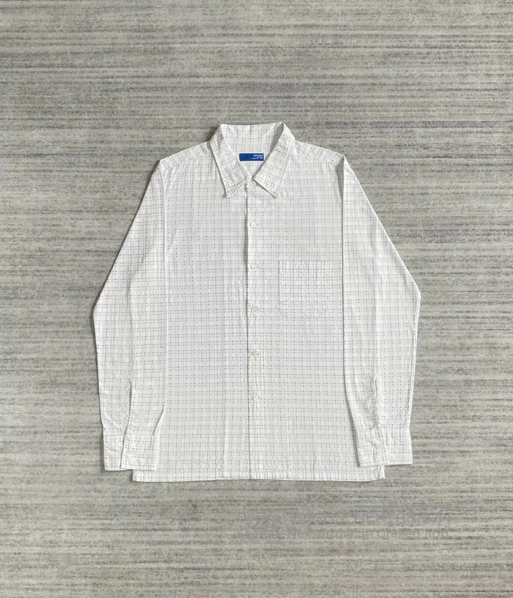 VINNY's vintage black and white check long sleeve shirt. Size US M / EU 48-50 / 2 - 1 Thumbnail