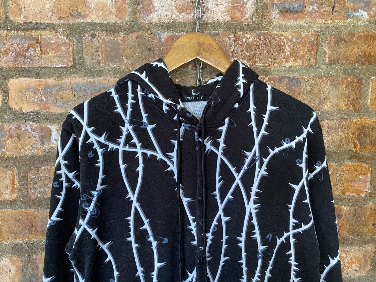 Japanese Brand 2000s MILK BOY Anarchy barbed wire safety pin punk varsity Size US M / EU 48-50 / 2 - 3 Thumbnail