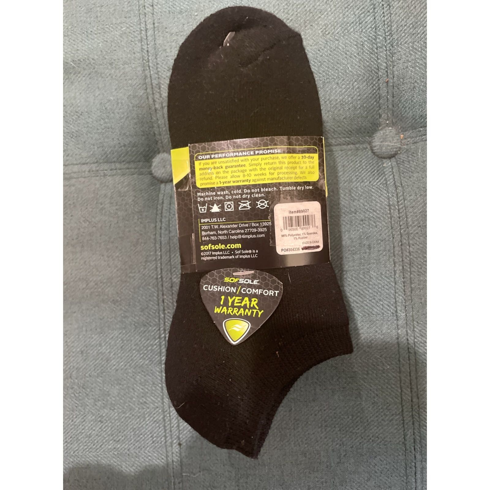 Vintage SofSole Cushion Comfort No Show Performance Socks 6-Pack Black Womens 5-10 Boys 5-9 Sneaker Socks Unisex Adults Casual Walking Breathable Solid Size ONE SIZE - 3 Thumbnail