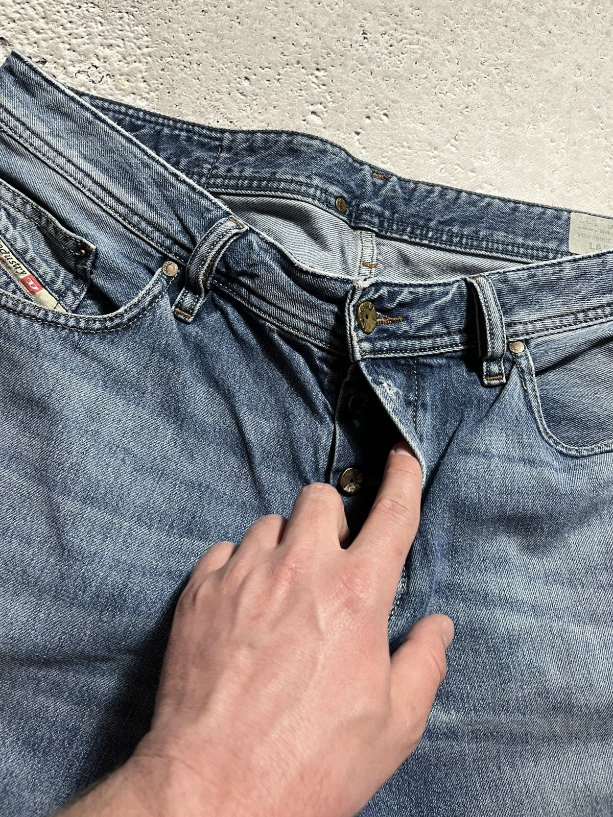 Diesel × Vintage Diesel Custom Jeans with Big Back Logo Print – Size 36 Size US 36 / EU 52 - 10 Thumbnail
