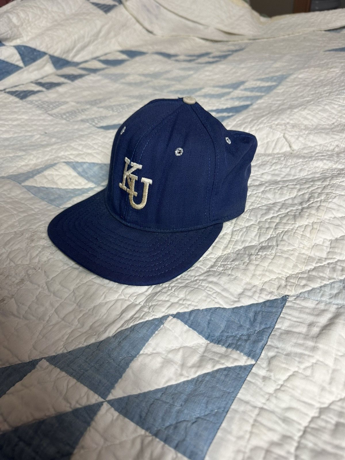 Vintage Wool 60s p image caps Kansas university baseball cap Size ONE SIZE - 1 Thumbnail