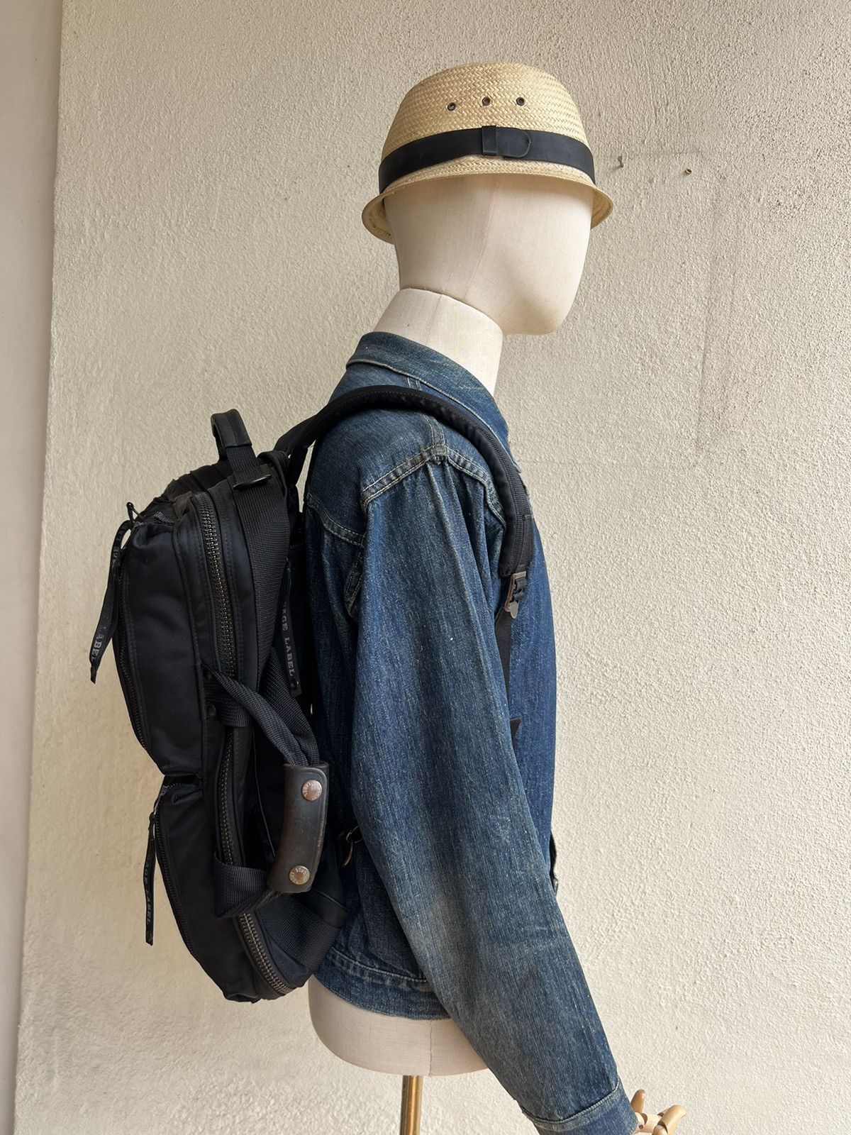 Porter Vintage Luggage Label Yoshida Distress 3 Way Backpack Size ONE SIZE - 4 Thumbnail