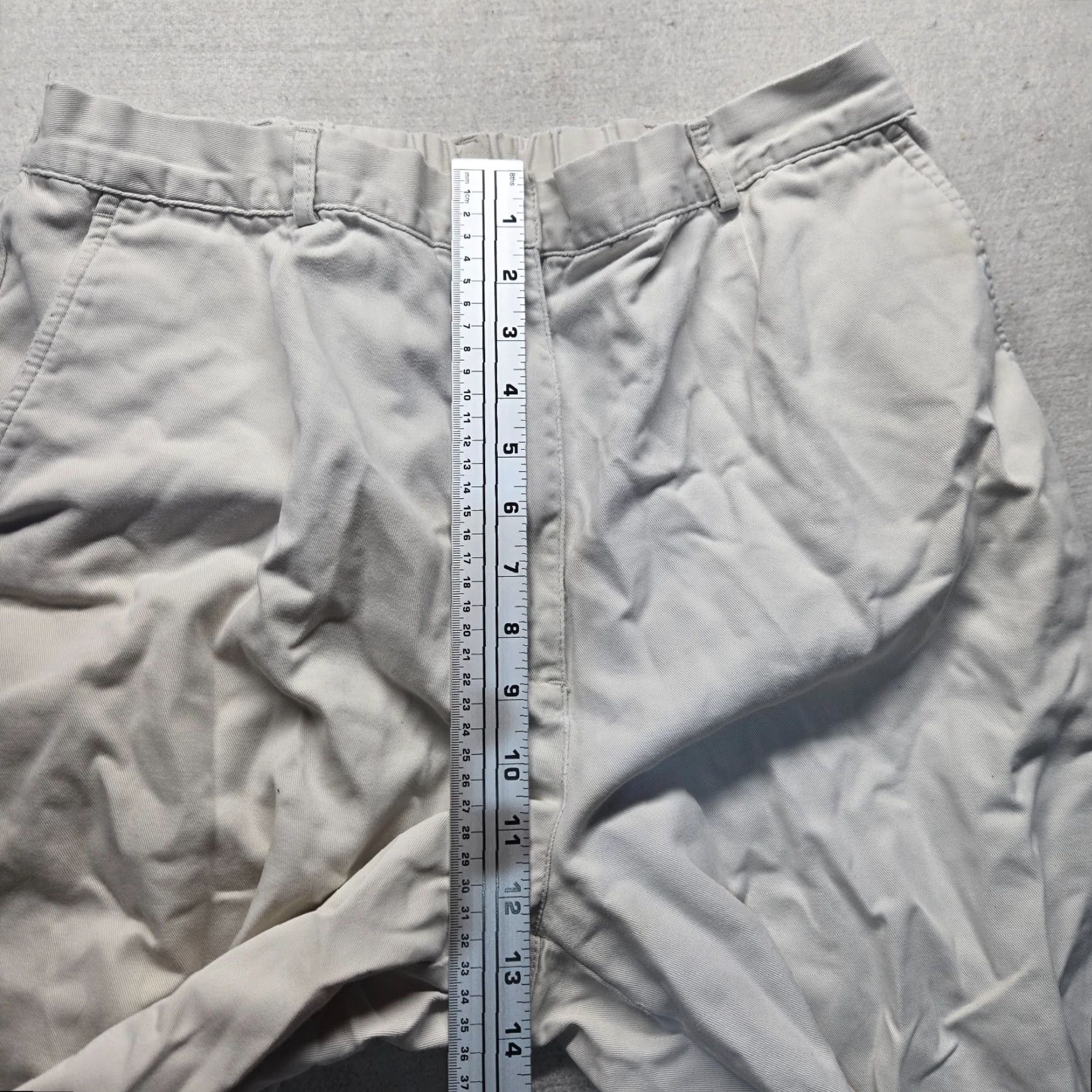 Vintage L.L. Bean Original Fit Stright Pants Cream Women's Size 16 Chin o Pants Ivory Cotton Canvas Classic Regular Fashion Womens Size 38" / US 16 / IT 52 - 5 Thumbnail