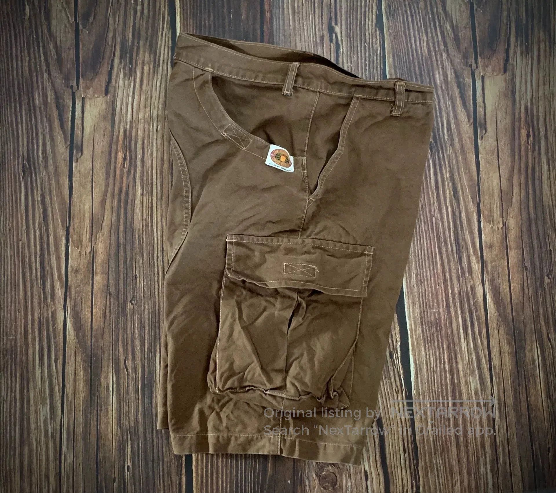 The Real McCoy's Joe McCoy Cargo Shorts in Khaki Color. Size US 32 / EU 48 - 3 Thumbnail