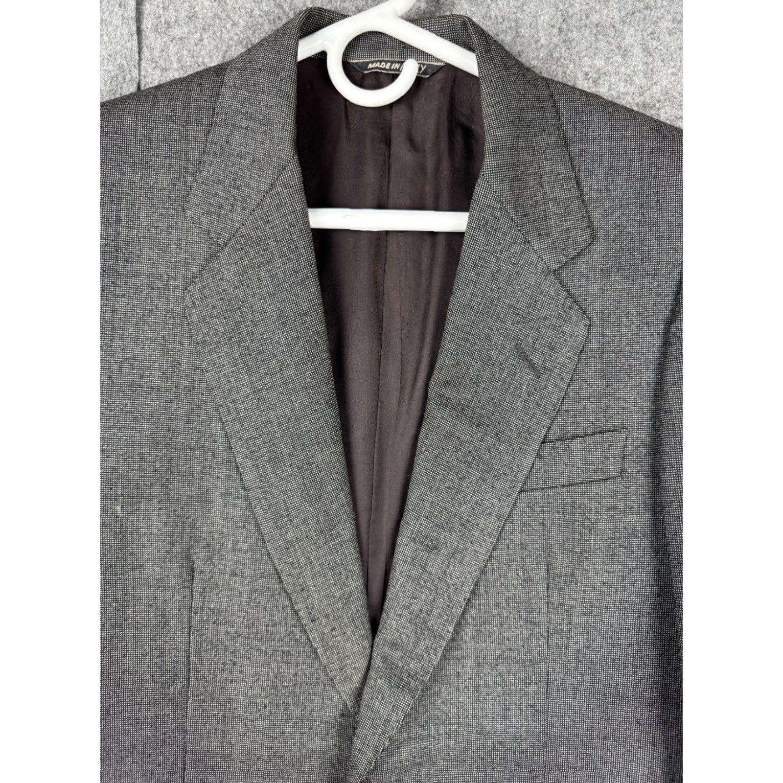 Canali Canali Loro Piana Blazer Jacket Men 46 Wool 2-Button Gray Size 46R - 3 Thumbnail