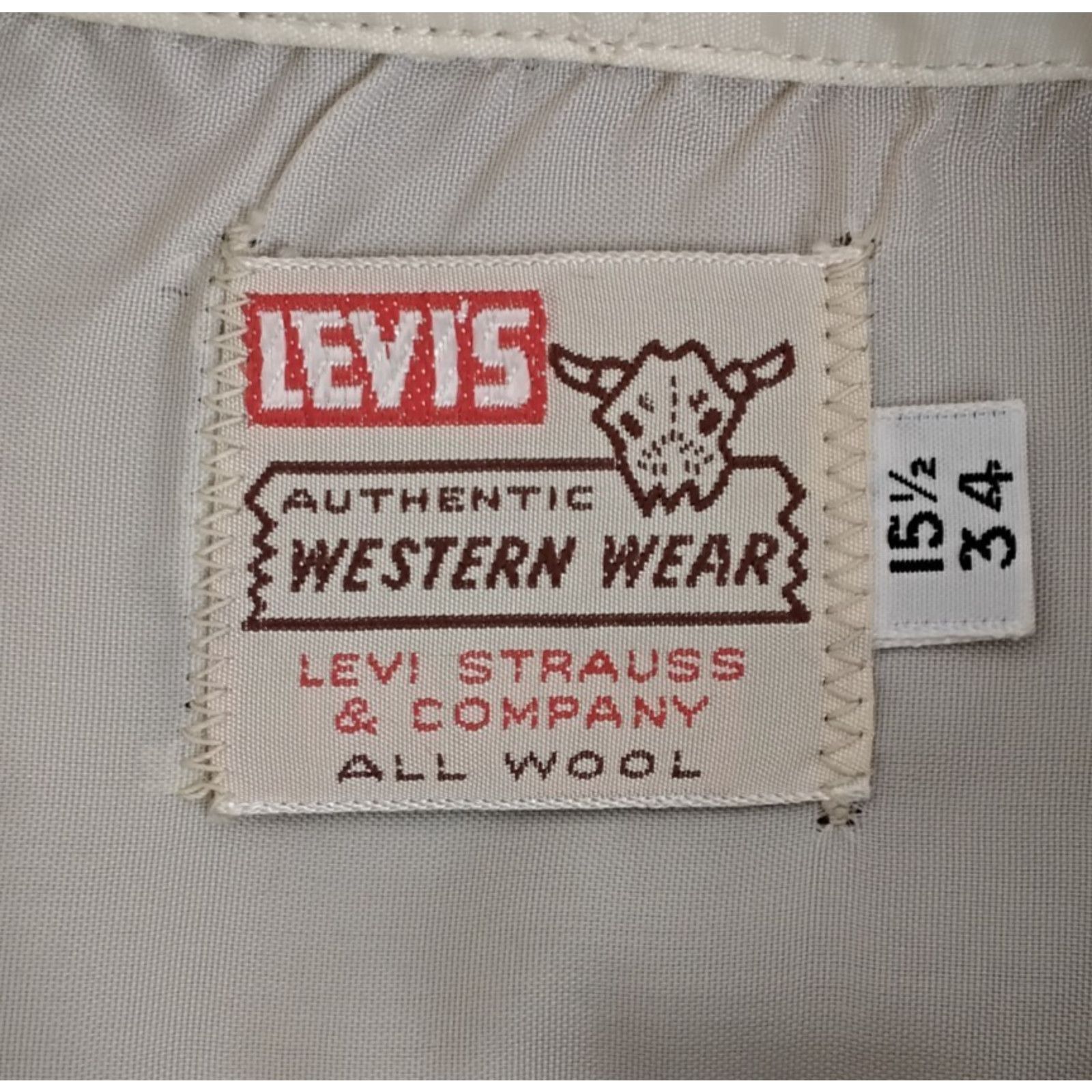 Levi's Levi's Gabardine Big E Pearl Snap Shirt Men M Brown VTG '50s Size US M / EU 48-50 / 2 - 11 Thumbnail