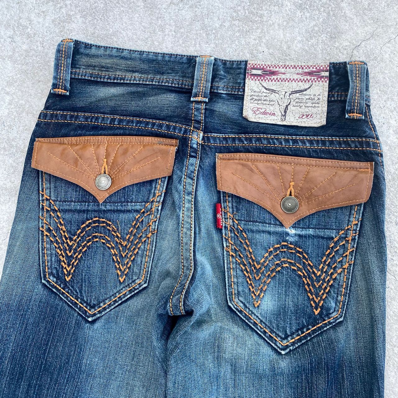 If Six Was Nine Flare Vintage Edwin Flared Distressed Denim Size US 30 / EU 46 - 15 Thumbnail