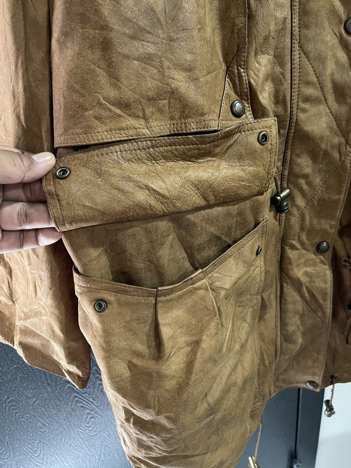Vintage Vintage Engene Australia Cow leather Jacket Size US XL / EU 56 / 4 - 9 Thumbnail