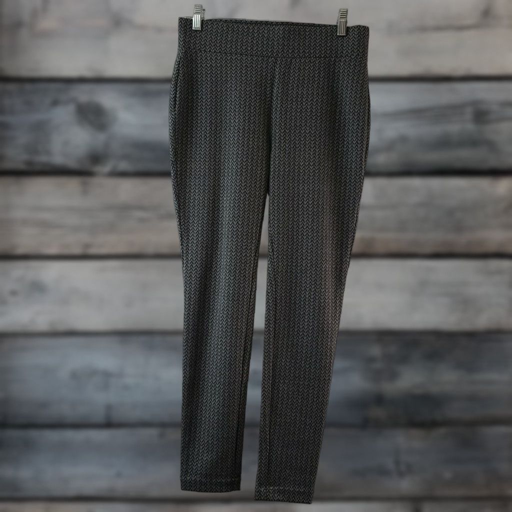 Loft LOFT Ann Taylor Womens Legging Pants Sz Small Gray Black Geometric Mid Rise Skinny Inseam 27 oz? Size 28" / US 6 / IT 42 - 1 Thumbnail