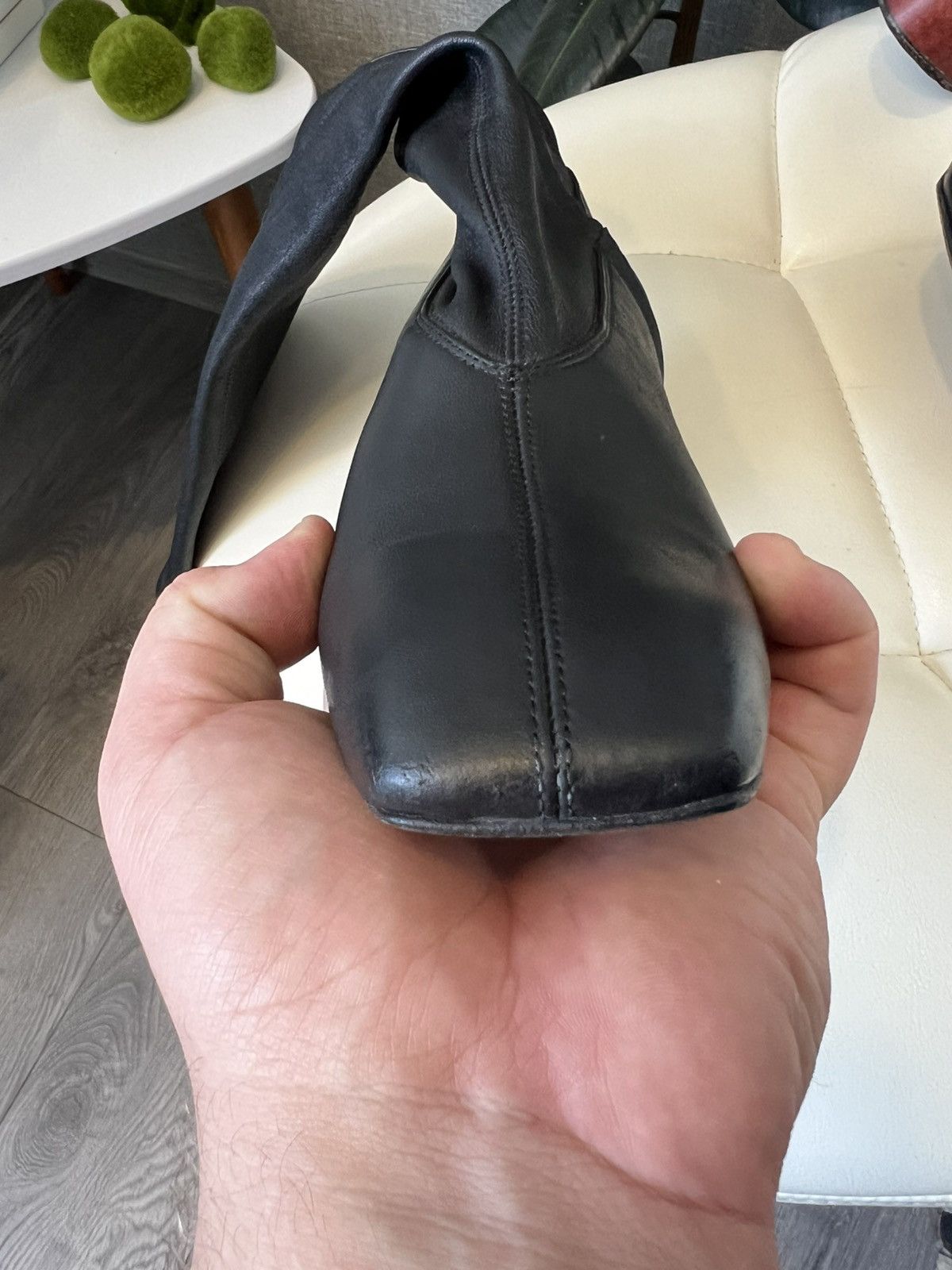 Helmut Lang Helmut Lang Black Leather Knee-High Boots Block Heel Size 39 Size US 9 / IT 39 - 21 Thumbnail