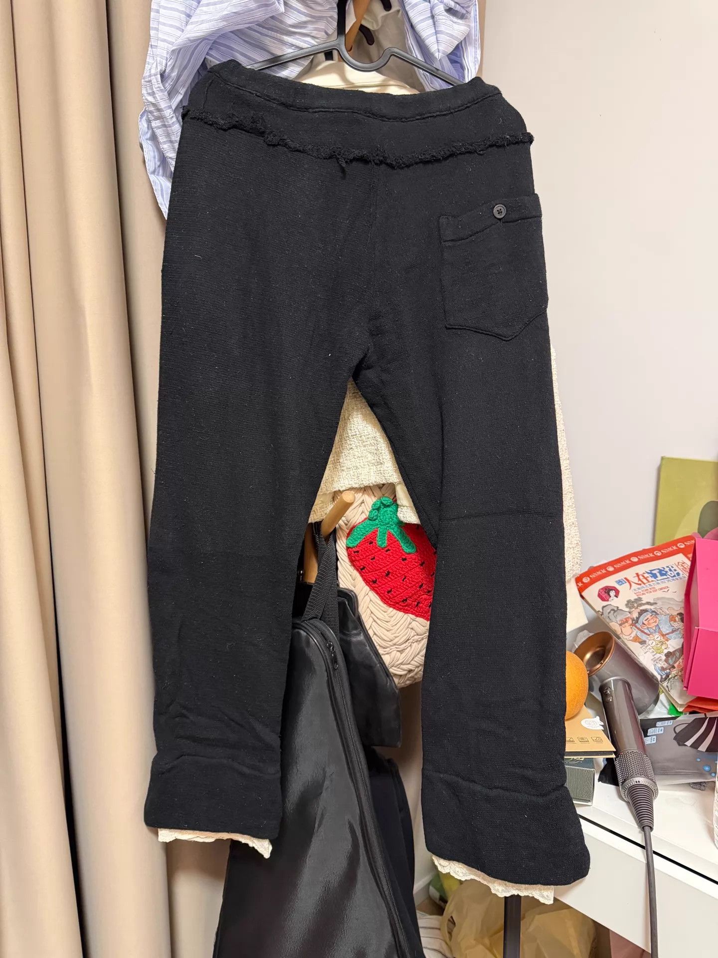 Ann Demeulemeester Ann Demeulemeester Wmn Dark Wool Trousers 36 Lace Cuffs Size 25" / US 0 / IT 36 - 4 Thumbnail