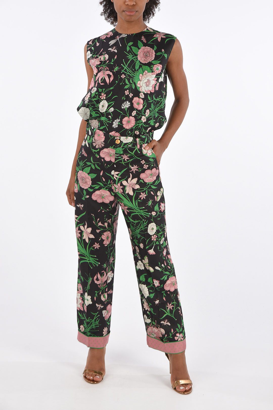 Gucci 🔥75% OFF🔥 [SALE] Gucci Floral Print Silk Palazzo Pants Size 28" / US 6 / IT 42 - 3 Thumbnail