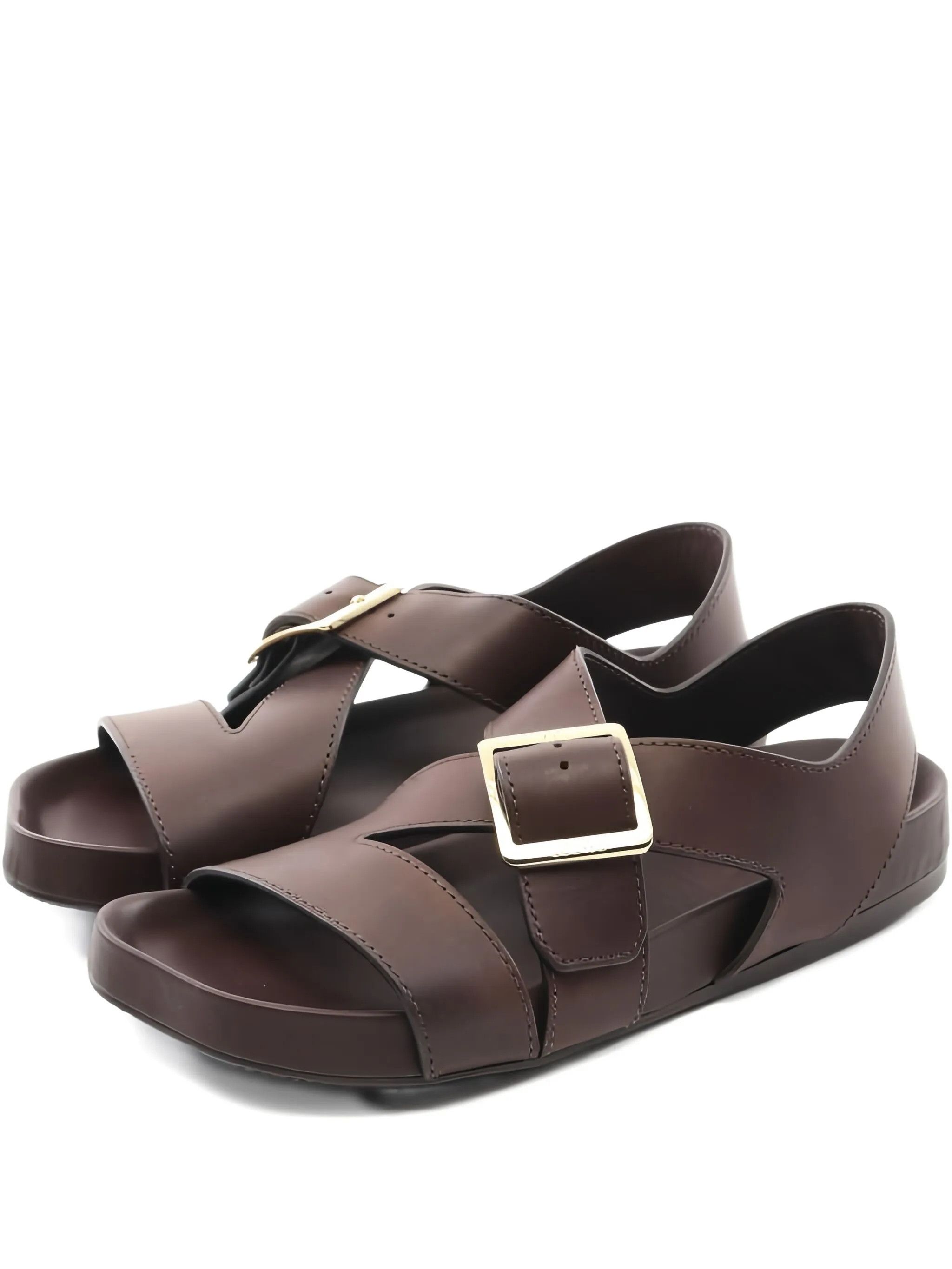 Loewe o1in1g0426 Ease Buckle Sandals in Dark Brown Size US 8 / IT 38 - 1 Thumbnail