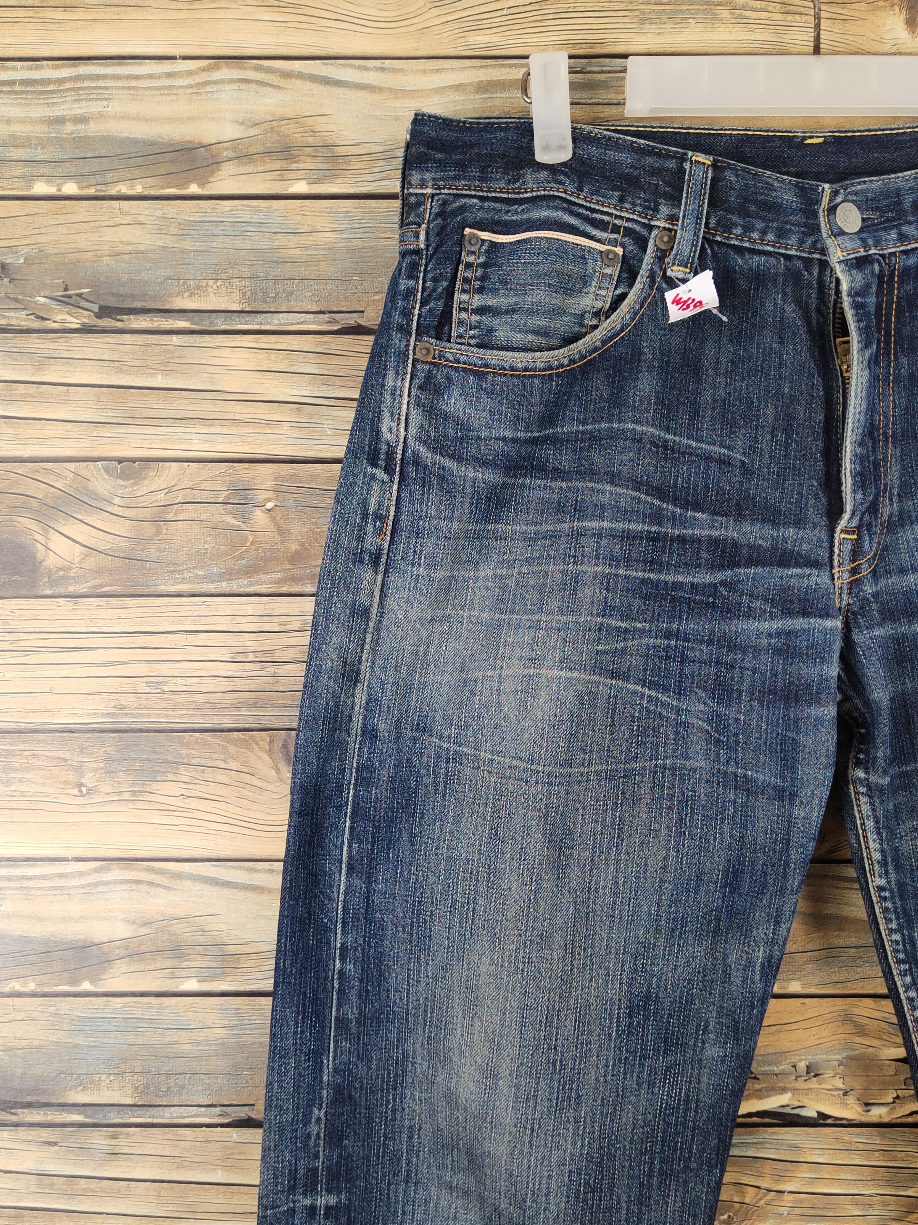 Levi's Levi's Dark Blue Distressed Ripped denim Jeans #W1399 Size US 33 - 3 Thumbnail