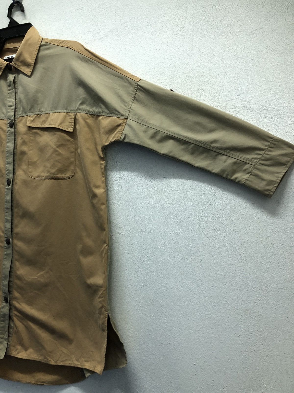 Vintage × Zara ZARA Two-Tone Utility Shirt Dress – Size XS Size US XL / EU 56 / 4 - 4 Thumbnail
