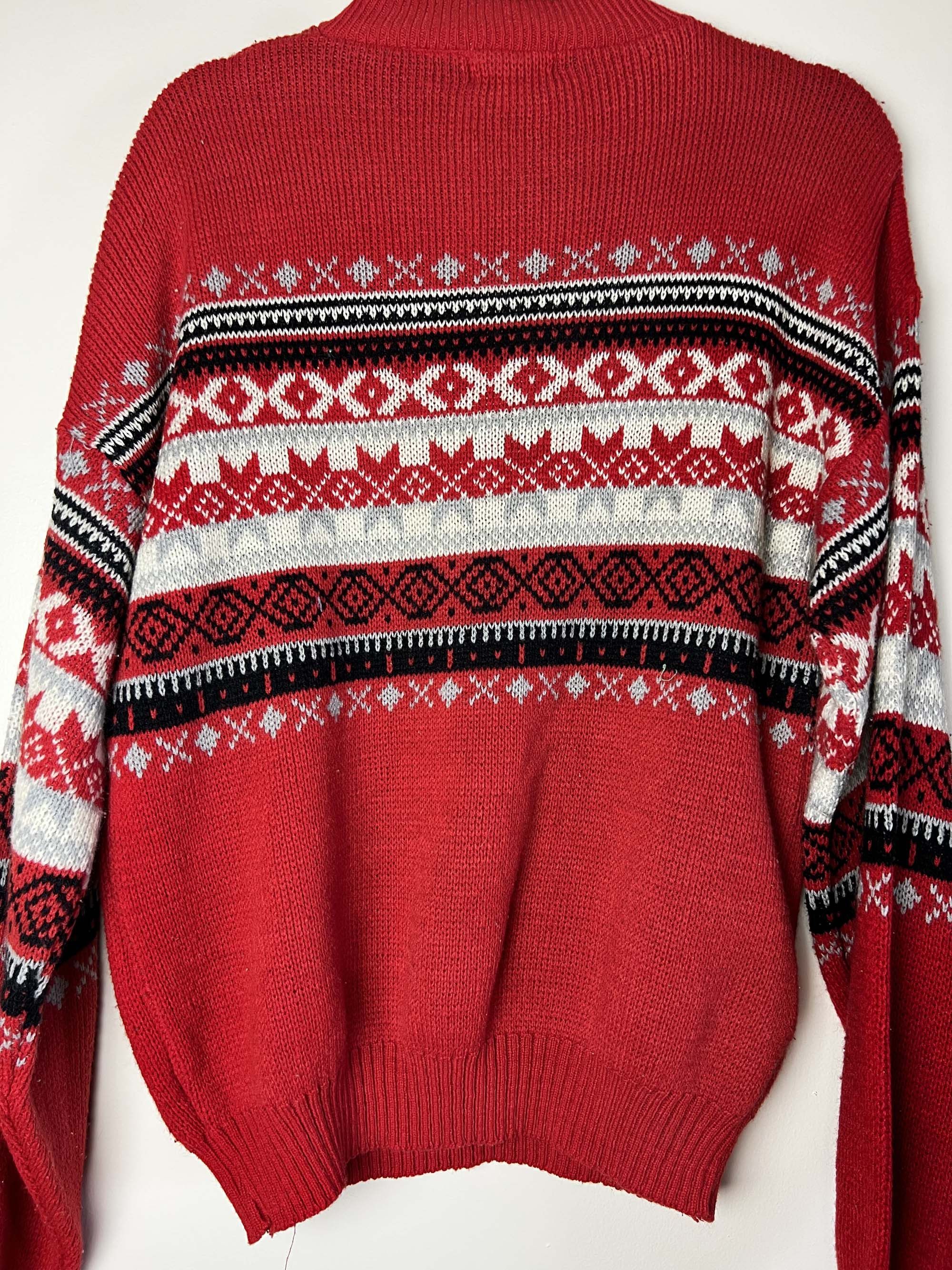 Puritan Vintage 1980's-1990's Puritan Red Knit Pullover Sweater Size US M / EU 48-50 / 2 - 11 Thumbnail