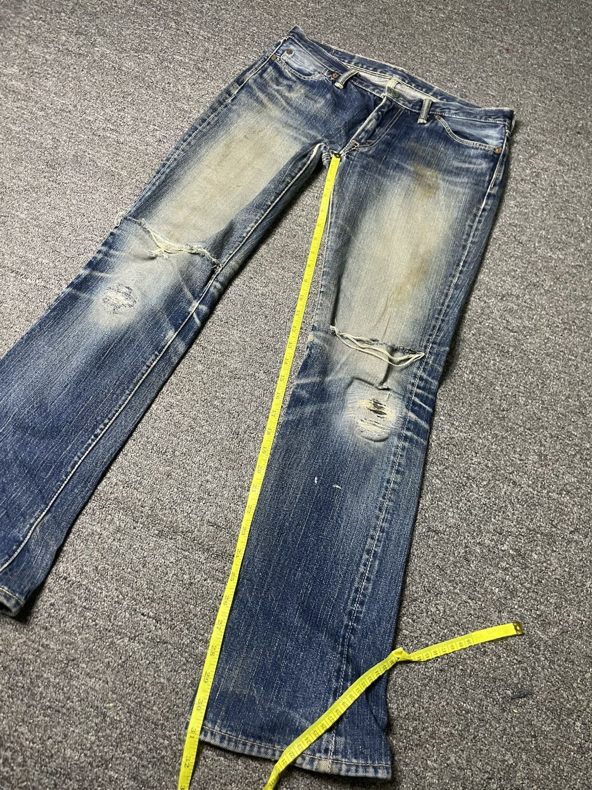 Vintage FLAT HEAD x BALDER JEANS Brand Ripped Jean (84) Size US 32 / EU 48 - 8 Thumbnail