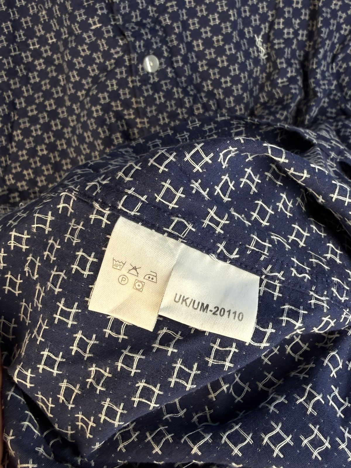 Yves Saint Laurent Royal Blue YSL Shirt Cotton Summer Yves Saint Laurent Size US M / EU 48-50 / 2 - 6 Thumbnail