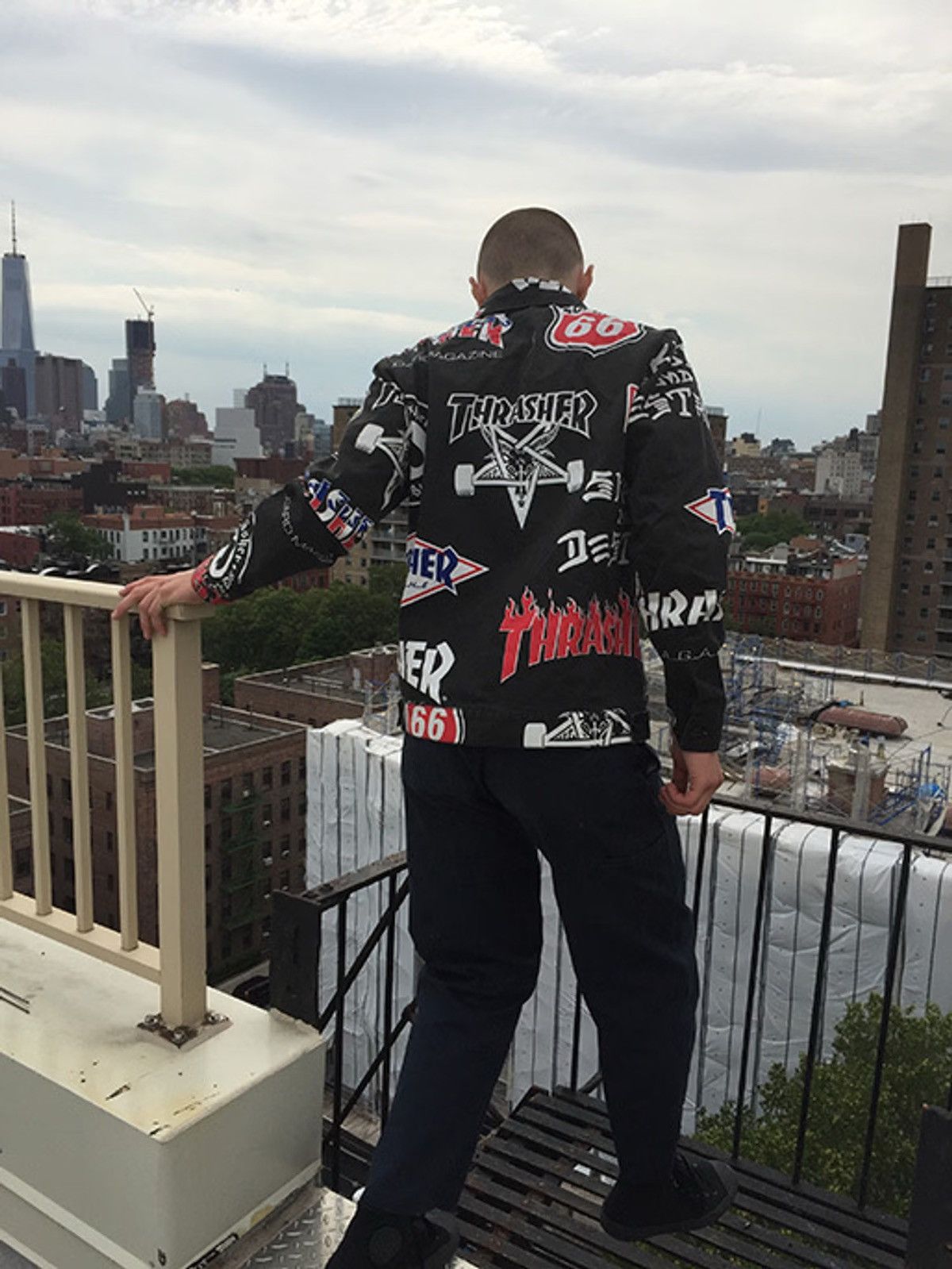 Supreme × Thrasher SS2016 Supreme Thrasher Work Zip Up Jacket Blue Size US L / EU 52-54 / 3 - 11 Thumbnail