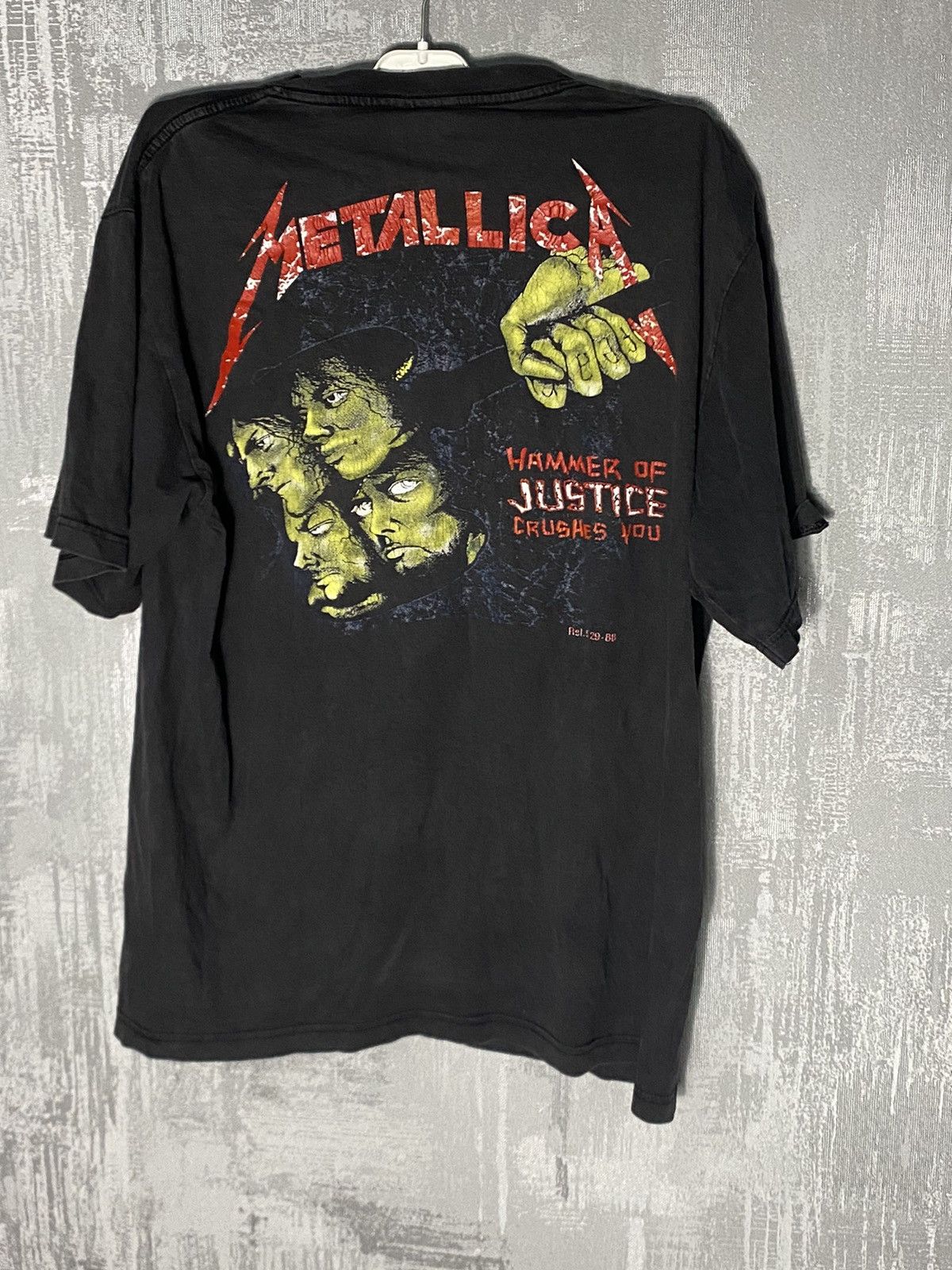 Metallica × Vintage Vintage y2k METALLICA Hammer of Justice Crushes you tee Size US L / EU 52-54 / 3 - 2 Thumbnail