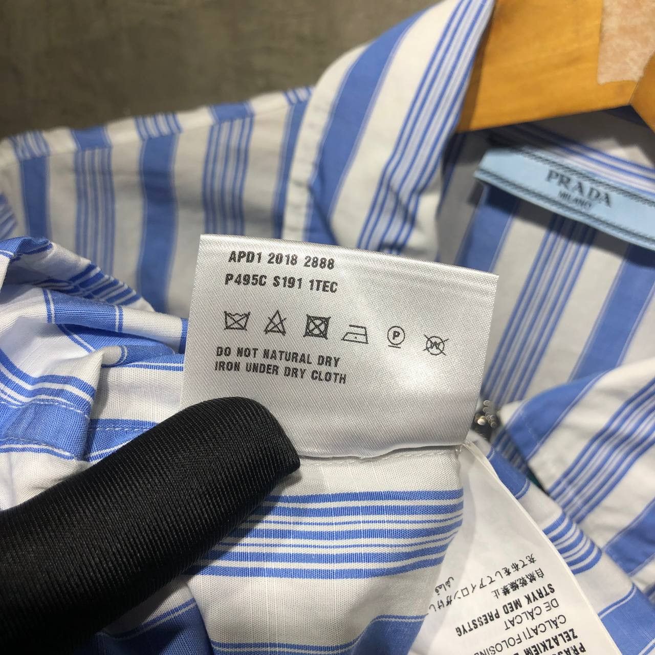 Prada Prada Striped Cotton Brocade Ruffle front shirt Size S / US 4 / IT 40 - 10 Thumbnail