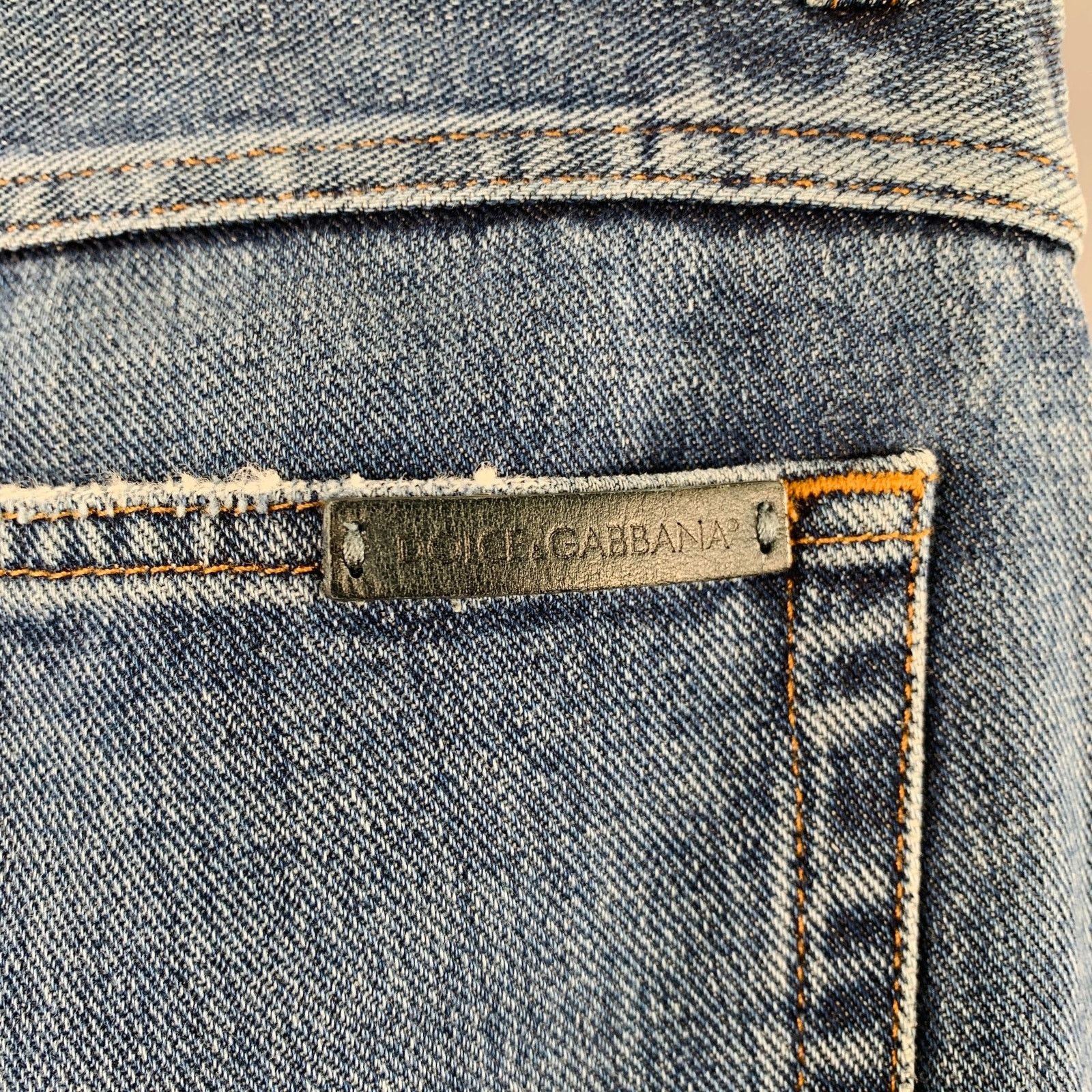 Dolce & Gabbana Size 32 16 Classic Blue Cotton Relaxed Distressed Jeans Size US 32 / EU 48 - 4 Thumbnail
