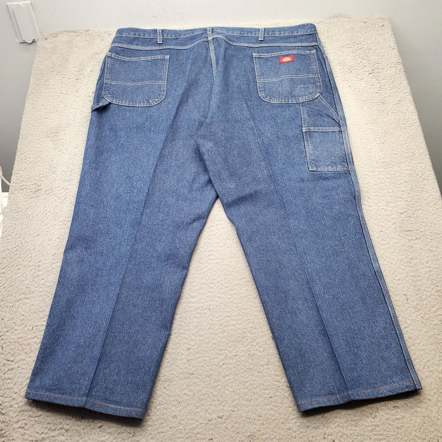 Dickies Dickies Carpenter Jeans Mens 48x30 Blue Denim High Rise Double Stitch Straight Jeans Size US 32 / EU 48 - 2 Thumbnail