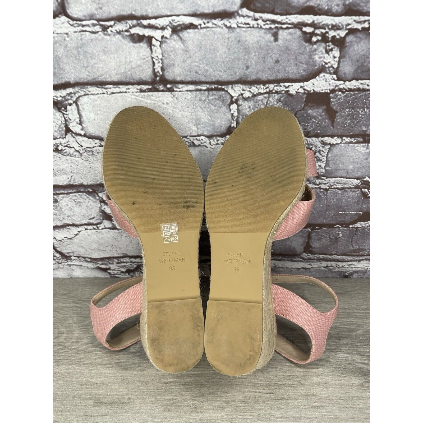 Stuart Weitzman STUART WEITZMAN Mirela II Pink Canvas Espadrille Wedge Sanda Size US 9.5 / IT 39.5 - 22 Thumbnail