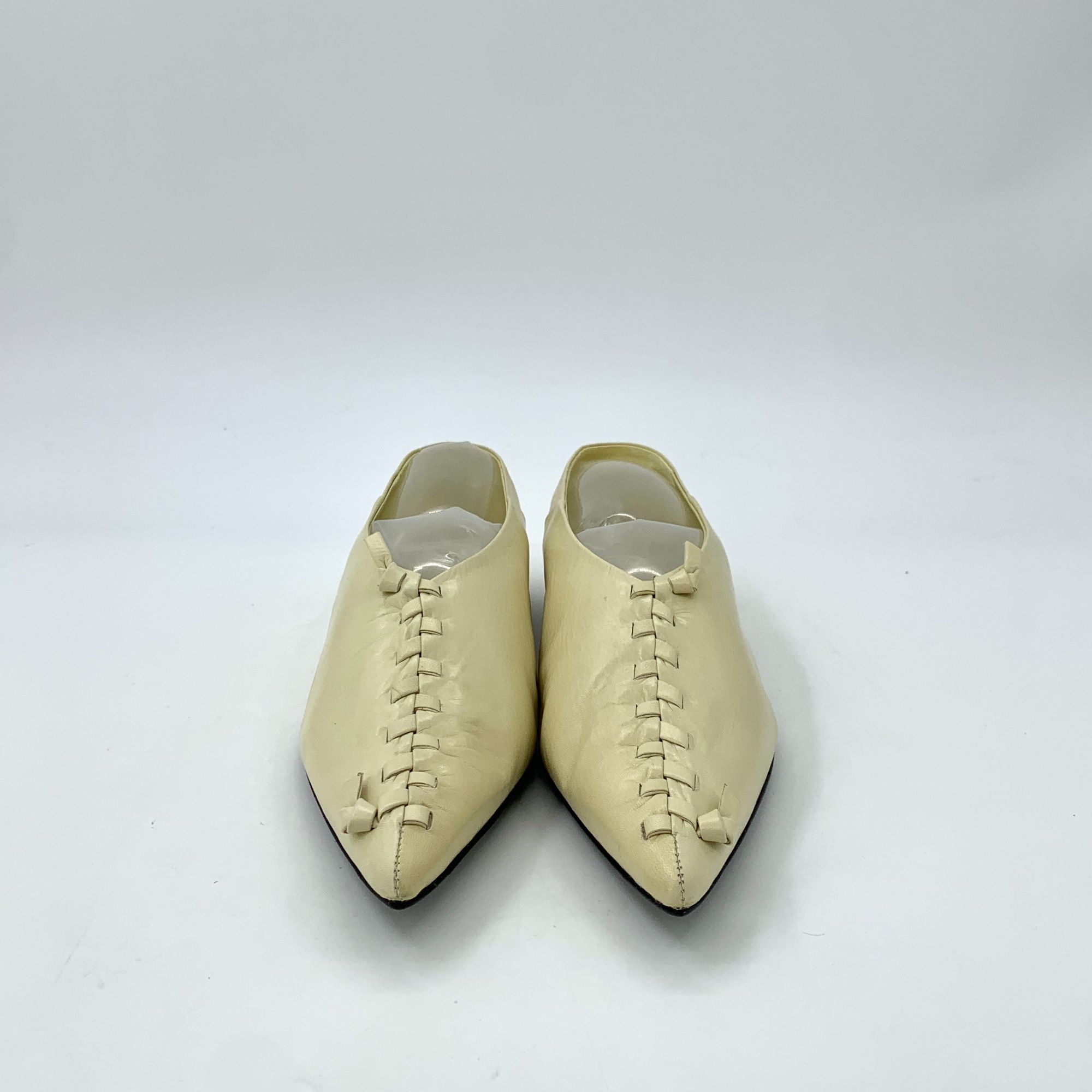 Jil Sander H14699 Jil Sander Beige Leather Pointed-Toe Loafers Size US 6 / IT 36 - 3 Thumbnail