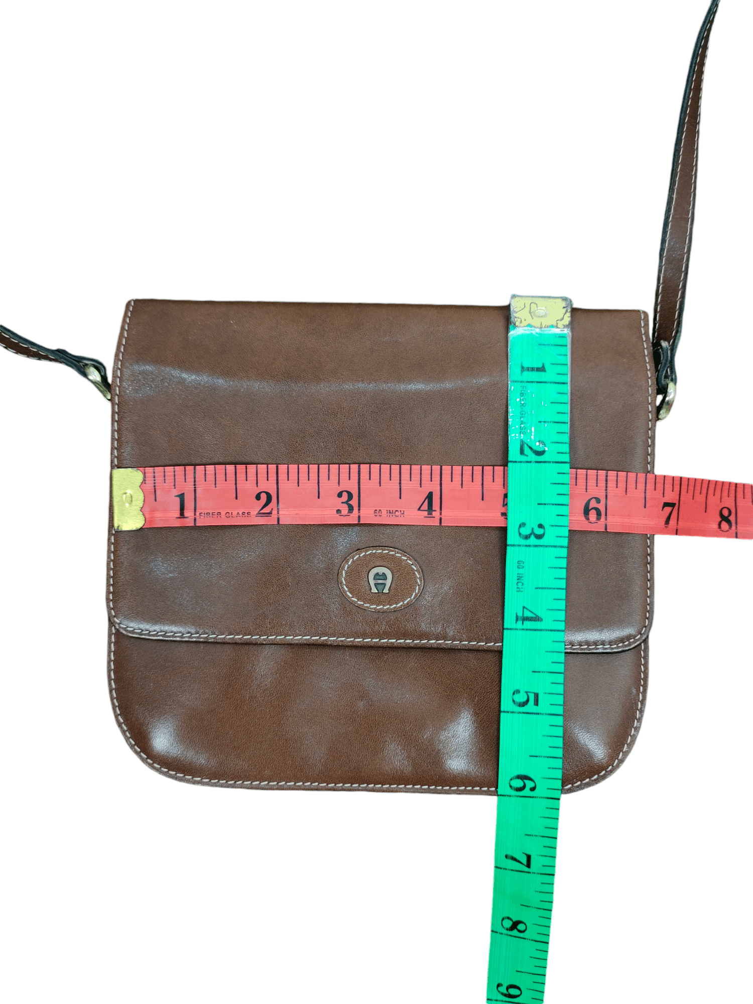 Aigner Vintage 80s Aigner Patina Leather Sling Shoulder Bag Size ONE SIZE - 17 Thumbnail
