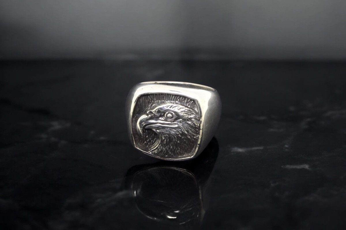 Jewelry Silver Sterling 925 American Eagle Ring Size ONE SIZE - 1 Thumbnail