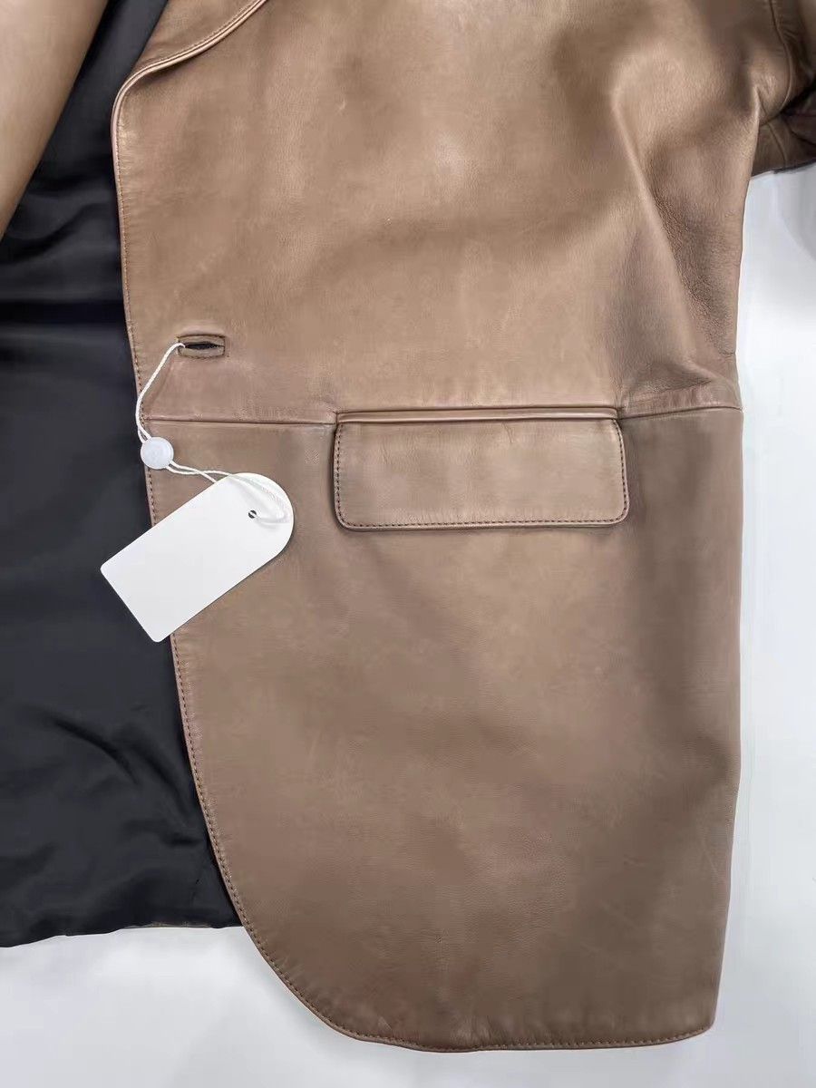 Yves Saint Laurent YSL Vintage Brown Lambskin Leather Jacket. Size S / US 4 / IT 40 - 13 Thumbnail