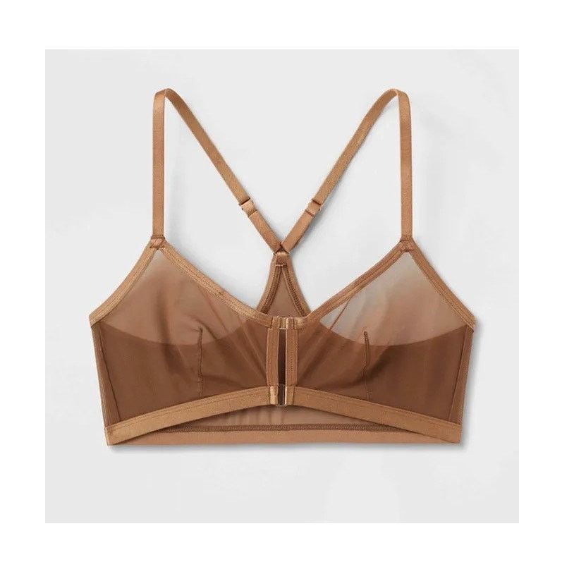 The Unbranded Brand Auden Women's Mesh Triangle Bralette, M - Brown Size ONE SIZE - 1 Thumbnail