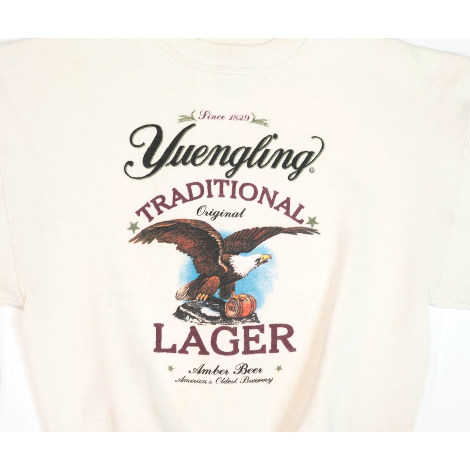 Vintage VINTAGE Yuengling Beer Brewery Eagle Crewneck Sweatshirt White Size Large Size US L / EU 52-54 / 3 - 2 Thumbnail