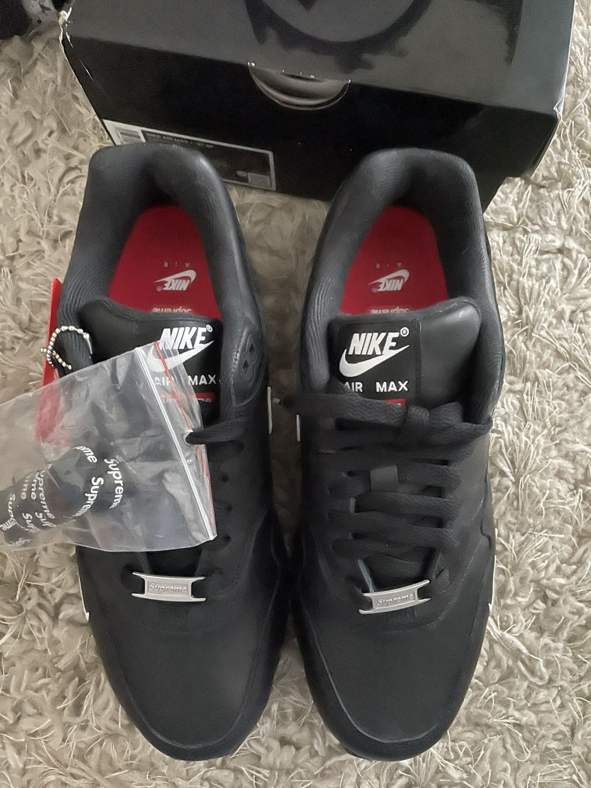 Nike Air Max 1 87 x Supreme Black Size US 7.5 / IT 37.5 - 5 Thumbnail