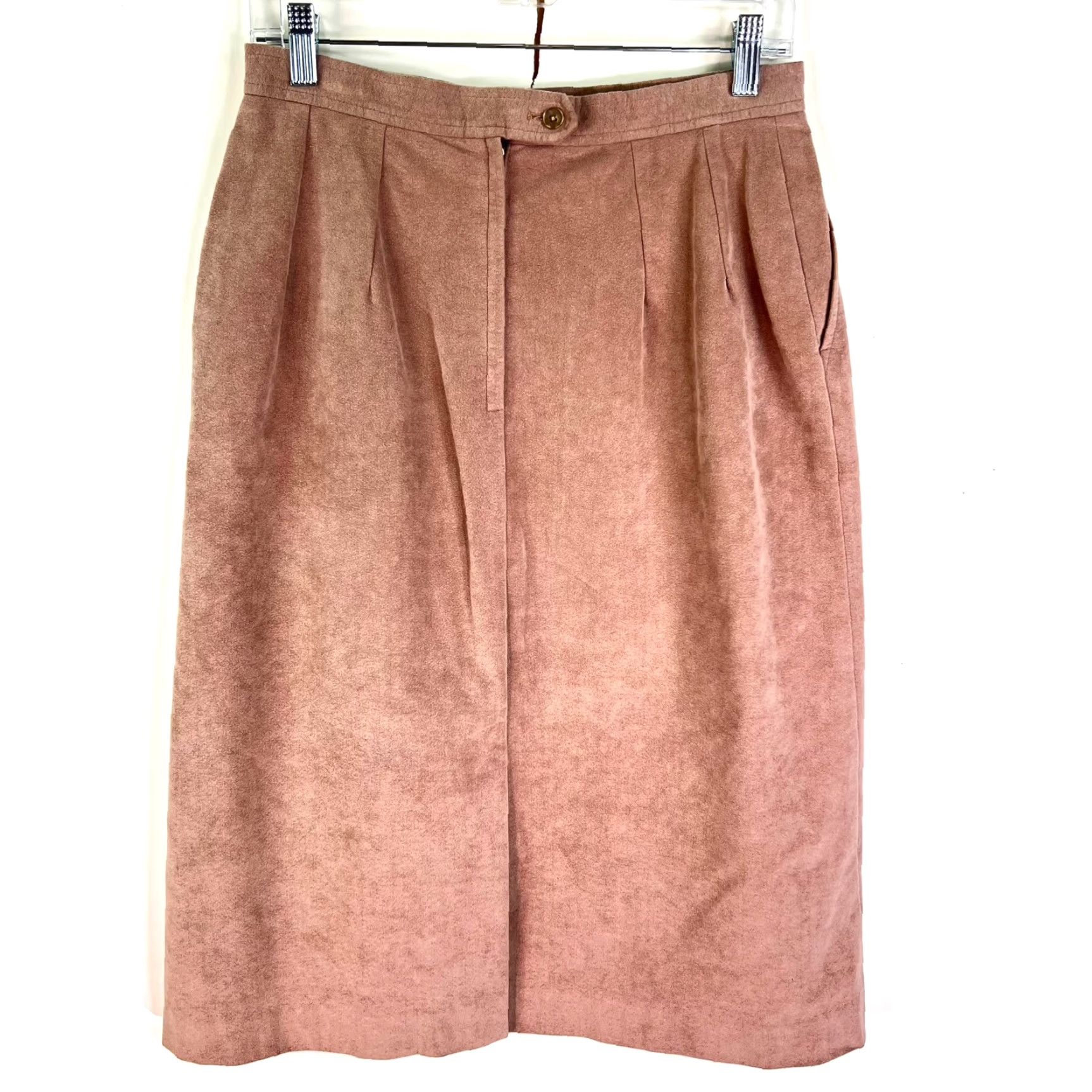 Roots Roots Faux Leather A Line Skirt Womens Size 14 Beige Pockets Midi Skirt Womens Beige Pockets 14 USA Seller Size 36" / US 14 / IT 50 - 4 Thumbnail