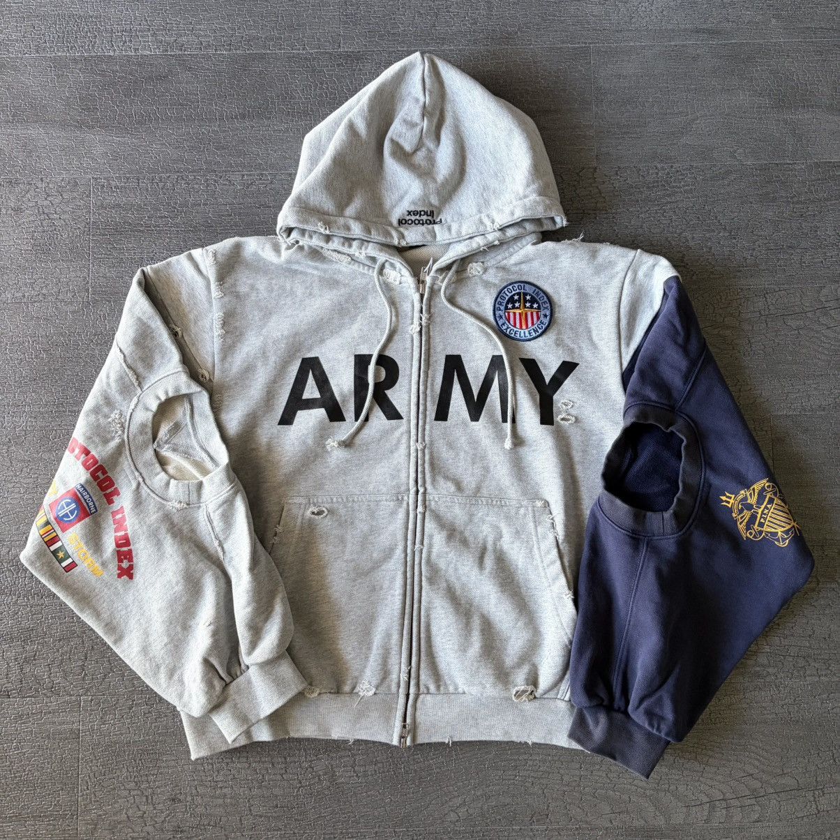 トップス PROJECT G/R ARMY ZIP HOODIE Project G/R 'ARMY' Zip-up Hoodie – TUG OF LOOKS