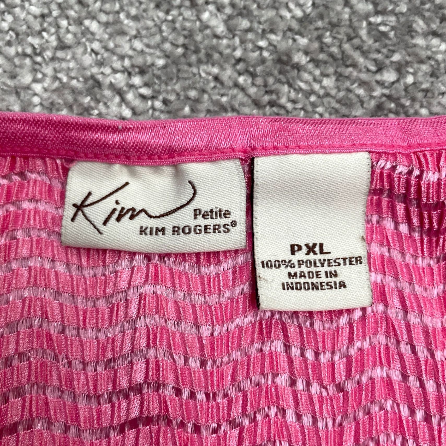 Pinko Kim Rogers Textured Blouse Womens Dolman Short Sleeve Pink PXL Knit Burnished Spots Solid Casual Top Size XL / US 12-14 / IT 48-50 - 7 Thumbnail