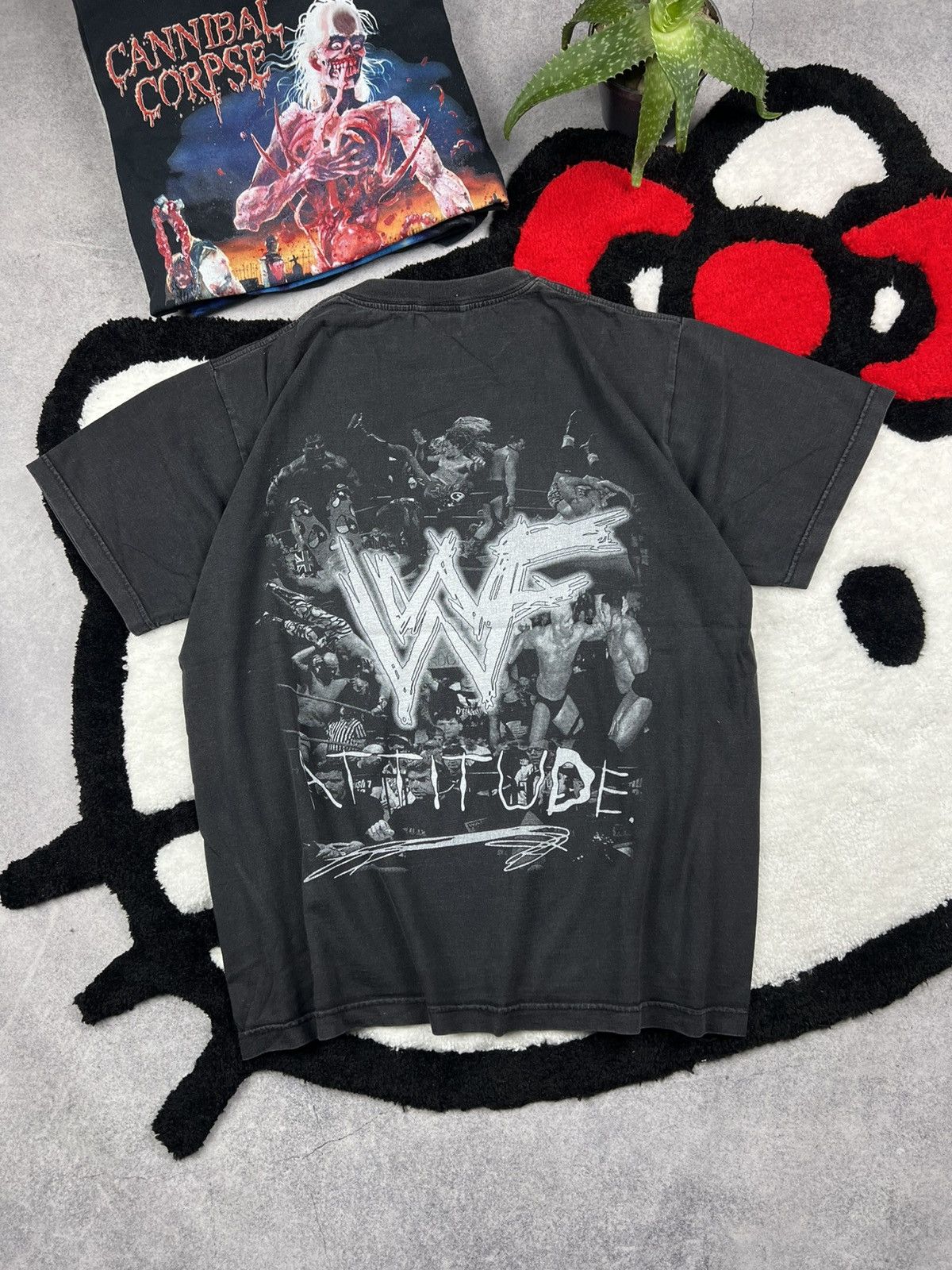 Band Tees Vintage WWE Wrestling Superstars 2000 Faded Y2K Tee Shirt Size US L / EU 52-54 / 3 - 8 Thumbnail
