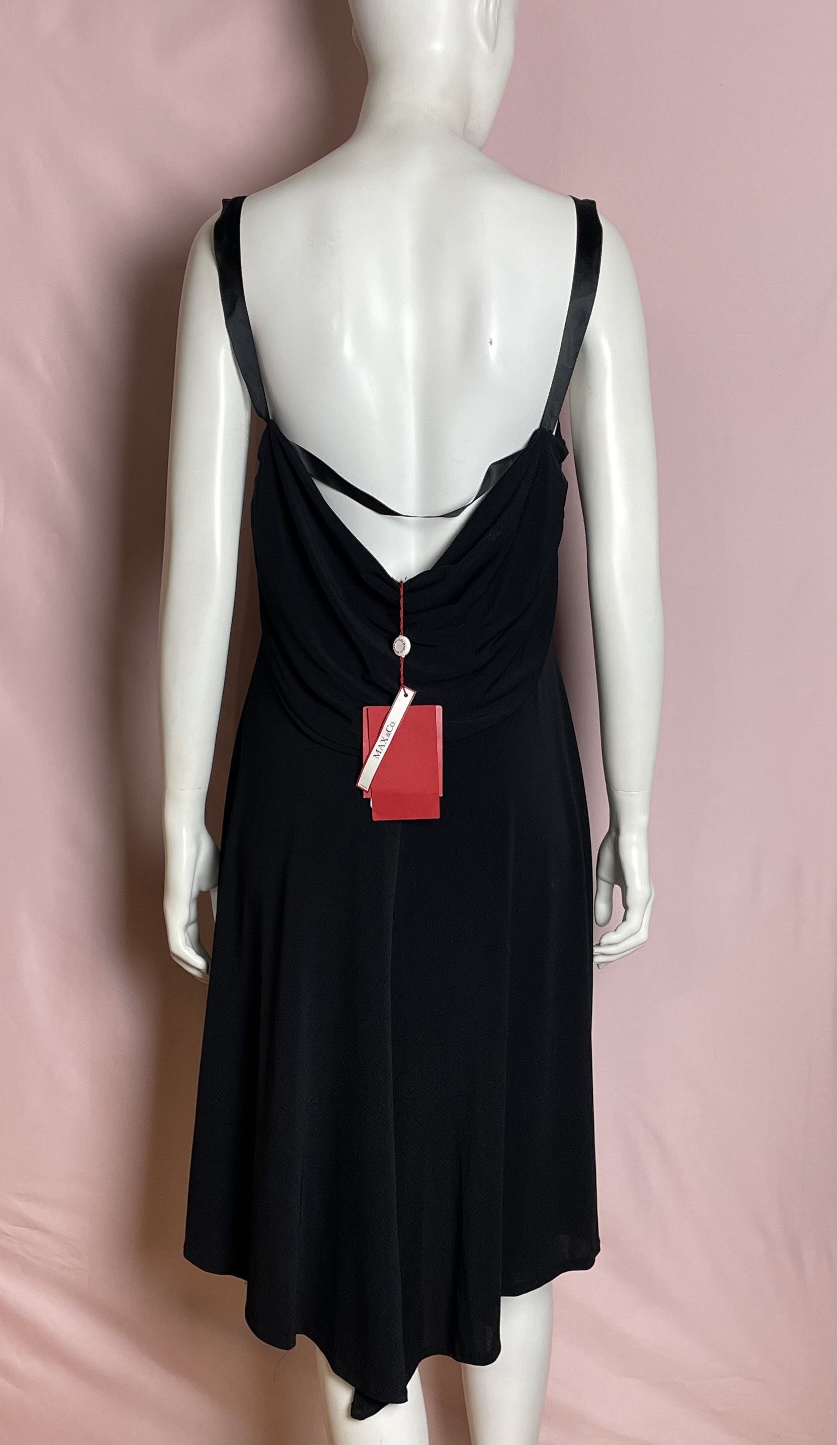 MAX&Co. MAX&Co. by Max Mara Black Elegant New Dress Size L Size L / US 10 / IT 46 - 2 Thumbnail