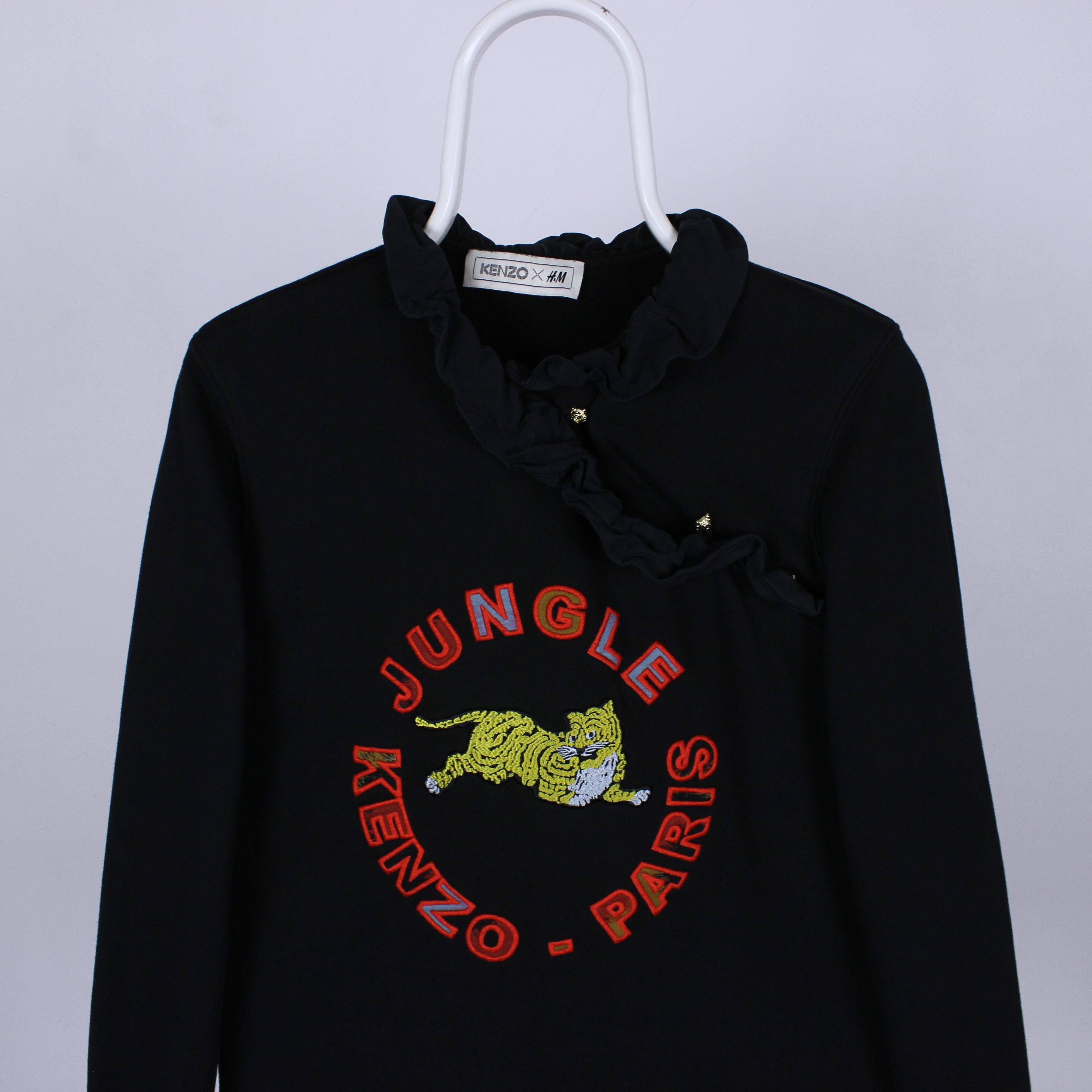 H&M × Kenzo KENZO & H&M Black Logo Jungle Sweatshirt Jumper Size M Size M / US 6-8 / IT 42-44 - 2 Thumbnail