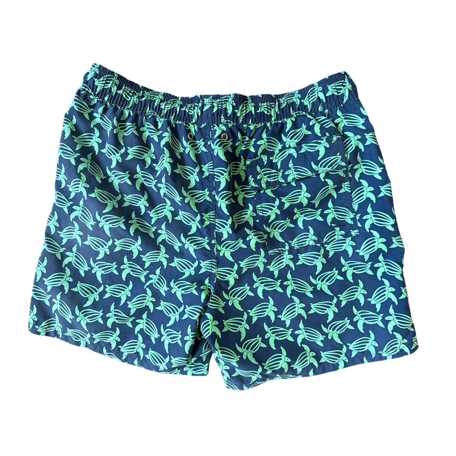 Other Tom & Teddy Mens Swim Trunks Blue with Green Turtles Size US 34 / EU 50 - 2 Thumbnail
