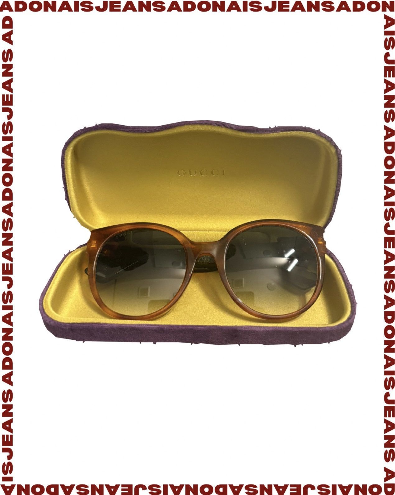 Gucci Gucci Women's Web Accent Sunglasses (Tortoise/Green/Red) Size ONE SIZE - 1 Thumbnail